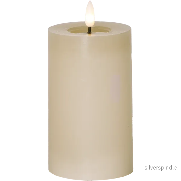 Blockljus beige LED 15cm