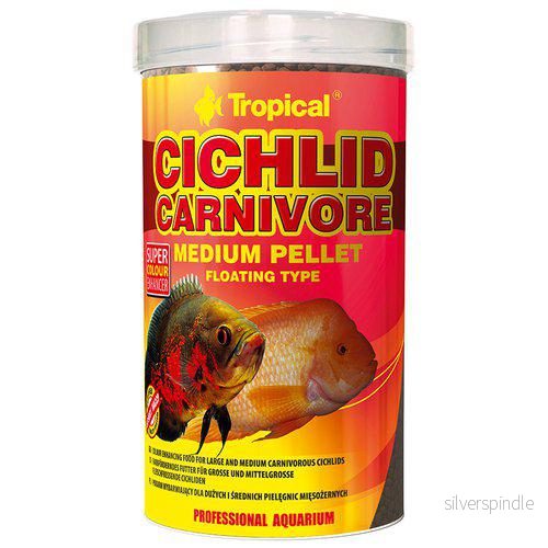 TROPICAL CICHLID CARNIVORE MEDIUM PELLET 500ML/180G
