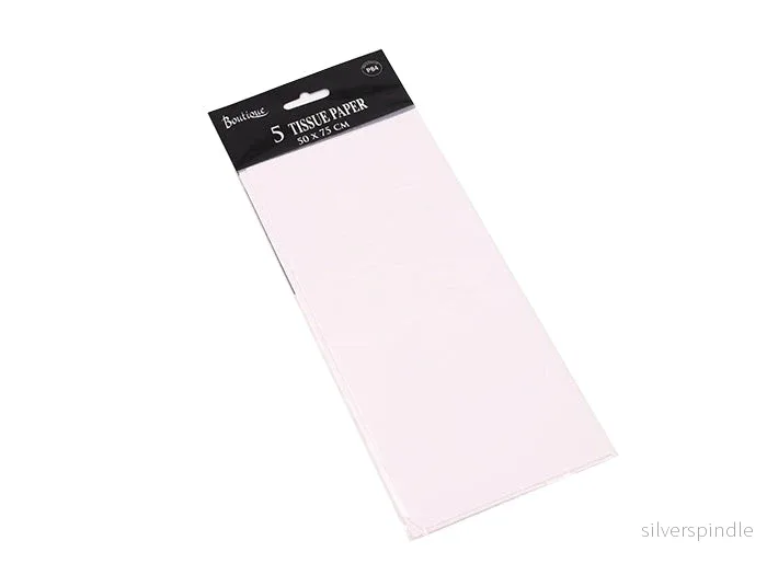 Silkespapper Vit | 5-ark | 50 x 70 cm