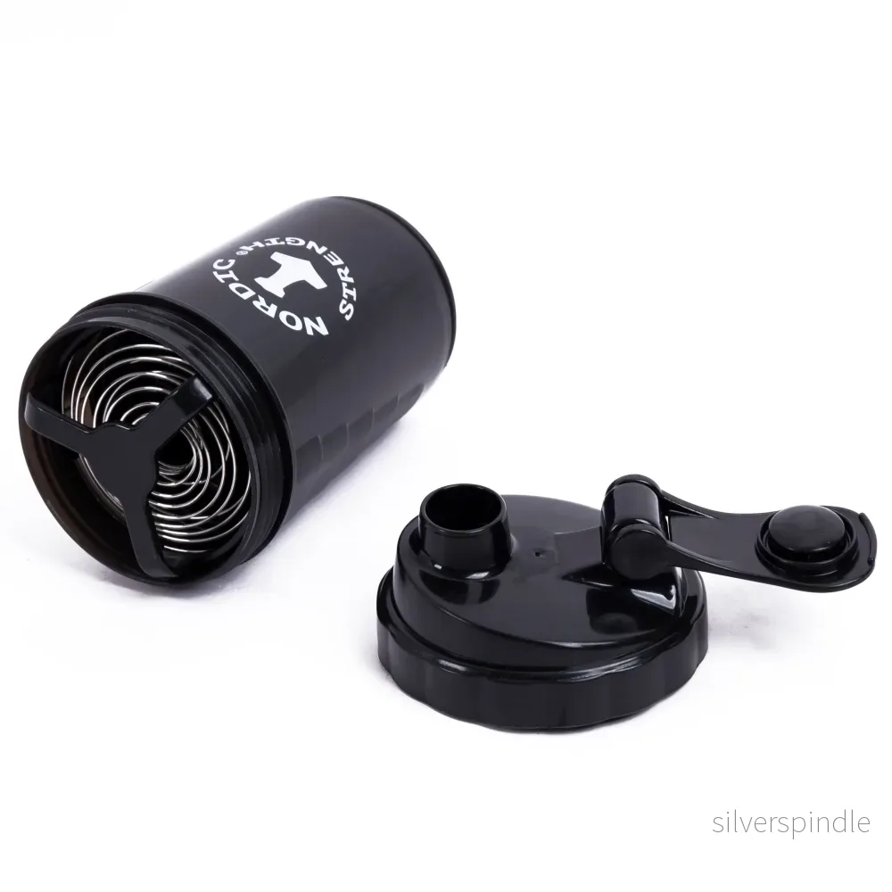 Shaker för proteinpulver (Nordic strength) - Svart 600 ml. - Bild 3