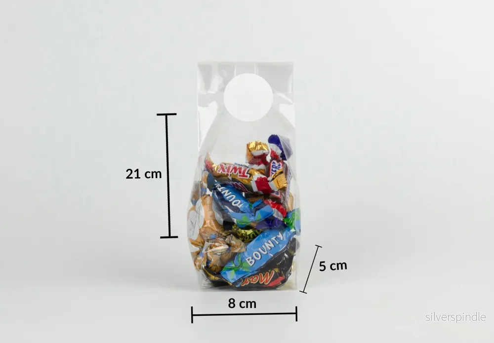 Små cellofanpåsar med botten 8 x 21cm | Transparenta plast - Bild 3
