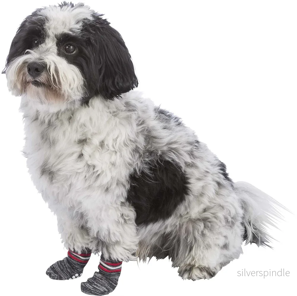 Hundsockar non-slip 2-pack, XL, grå - Bild 2