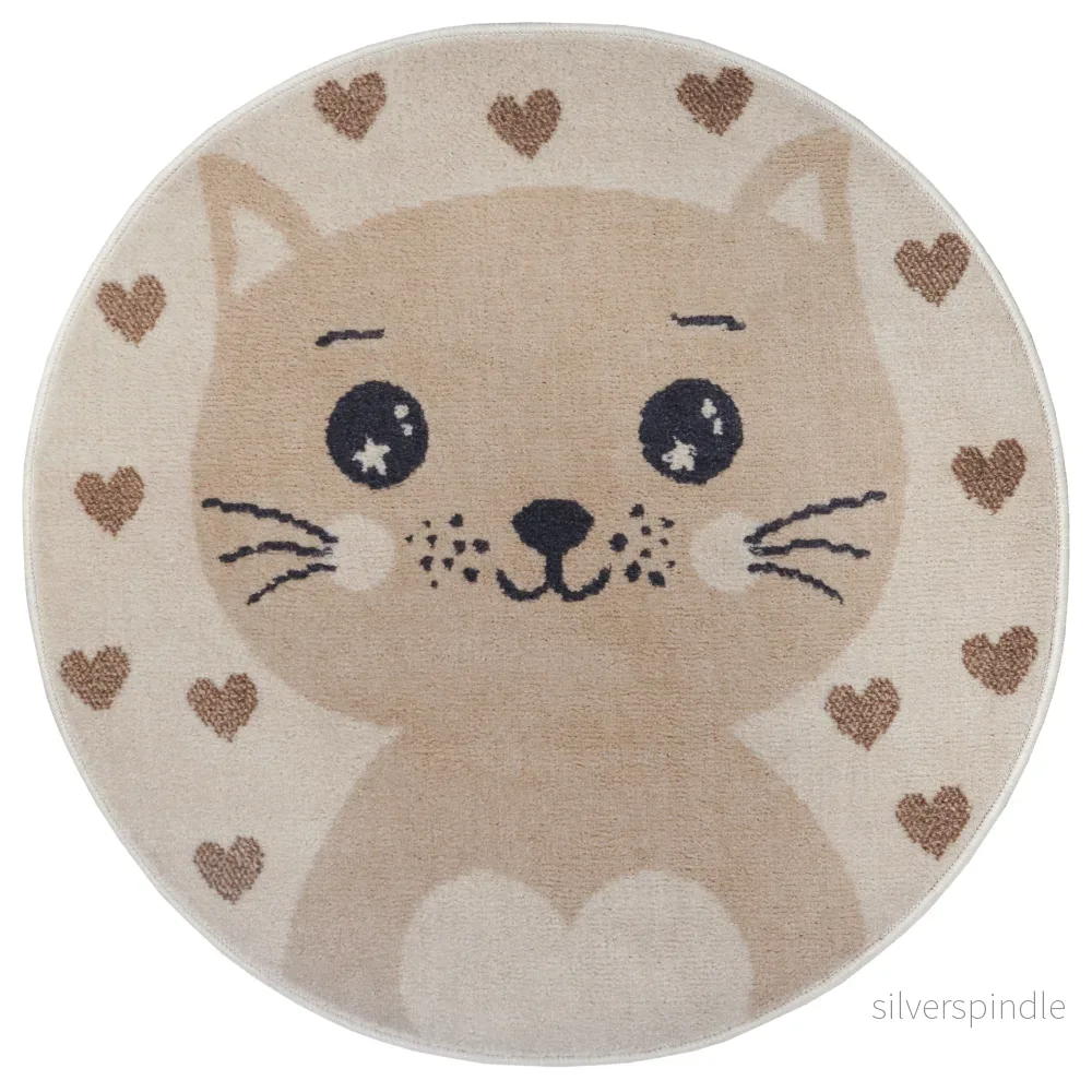 Adventures rund Cat creme/beige