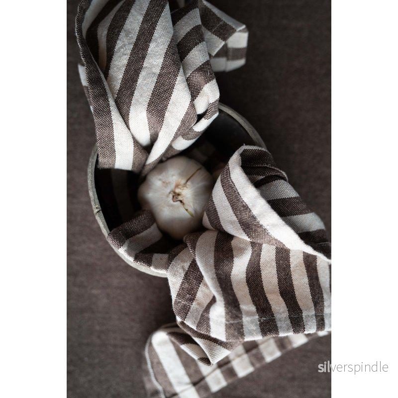 Svea randig nougat kökshandduk - Bild 2
