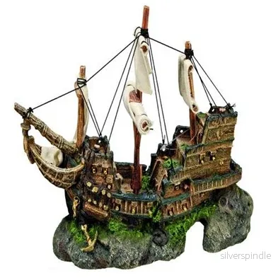 SHIP AKVARIEDEKORATION, 33 X 13 X 23 CM SHIP AKVARIEDEKORATION, 33 X 13 X 23 CM