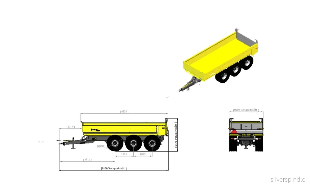 MD6.3 schakt 6.1 L6300 H800 B2550 12,3kbm 560/60x22,5 - Bild 2