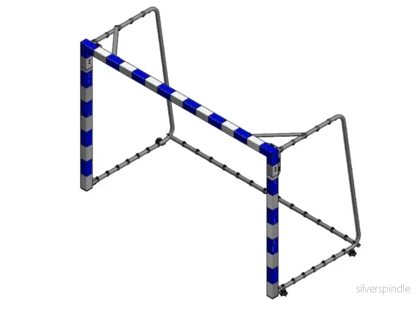 Minihandbollsmål 2,4 × 1,6 m – Aluminiumram 80 × 80 mm