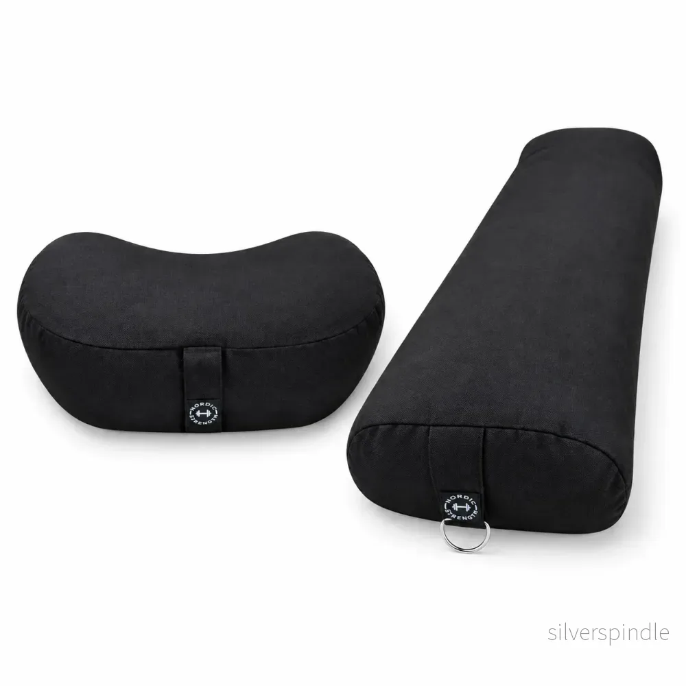Yogabolster och meditationskudde – svart paket Yogabolster och meditationskudde – svart paket