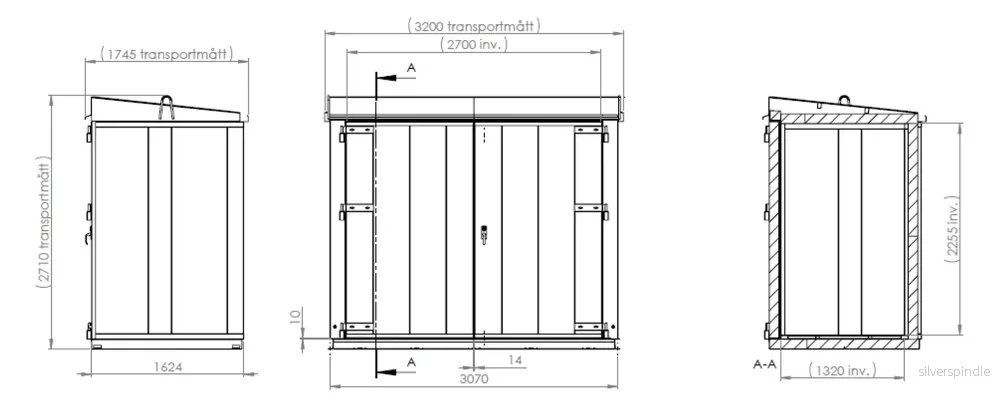 Gasskåp - 12 st P45 / Gaspaket EI60 Utomhusbruk - Bild 3