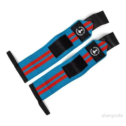 Handledsstöd blå/röd (bomull/elastan) - Nordic Strength - Bild 3