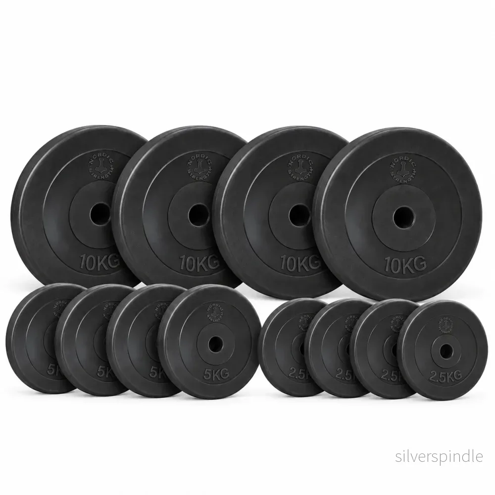 Viktskivspaket 70 kg i hårdplast | 30 mm