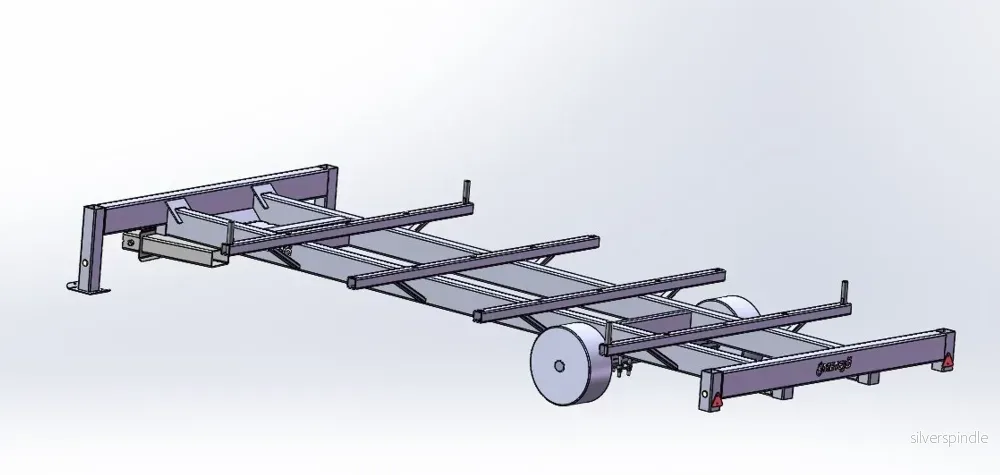 Material vagn Längd 7500 25t Gaffeldrag girohängd - Bild 2