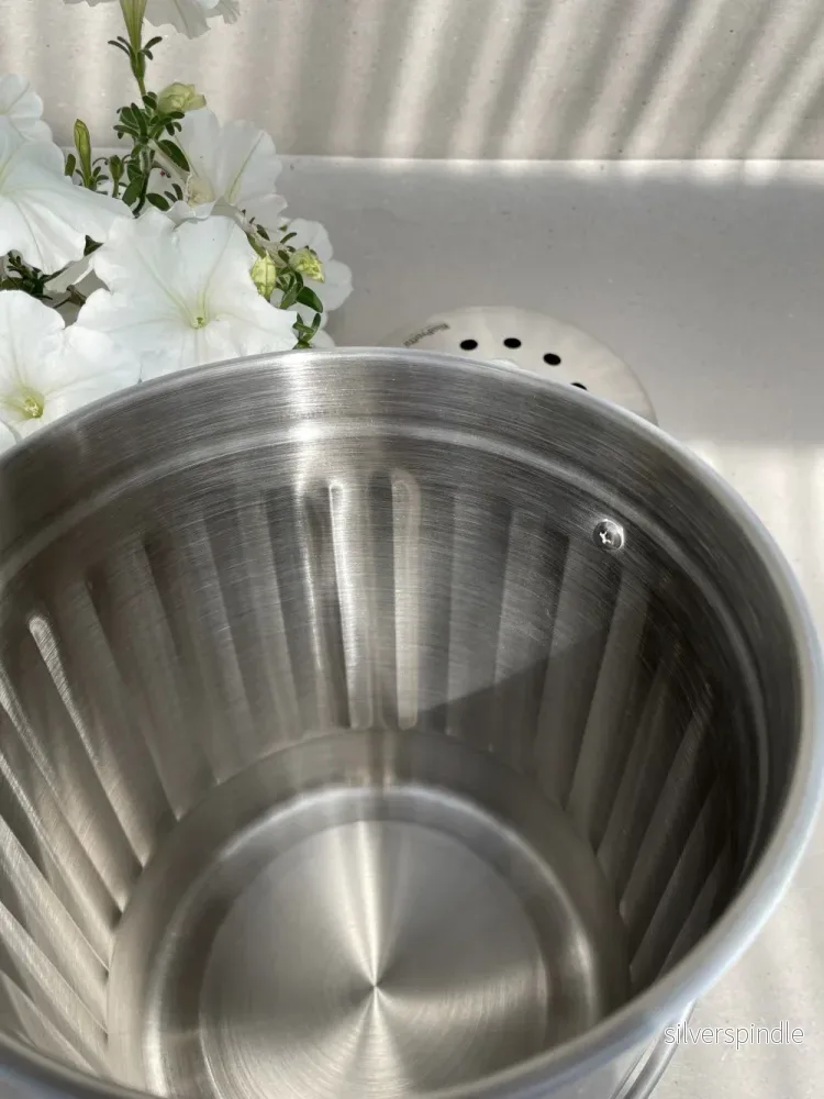 BioProffa Biokeruuastia Lumi, valkoinen ruostumaton teräs 5L - Bild 2