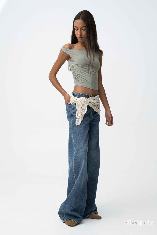 CHARLIE WIDE DARK BLUE JEANS