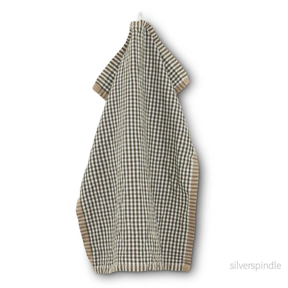 Lundgren handduk grön/offwhite/beige