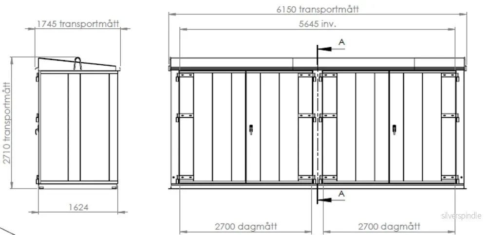 Gasskåp - gaspaket/häckar Uteskåp EI60 - Bild 3