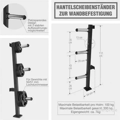 Viktskivshållare för väggmontering (30 mm) – Nordic Strength - Bild 3