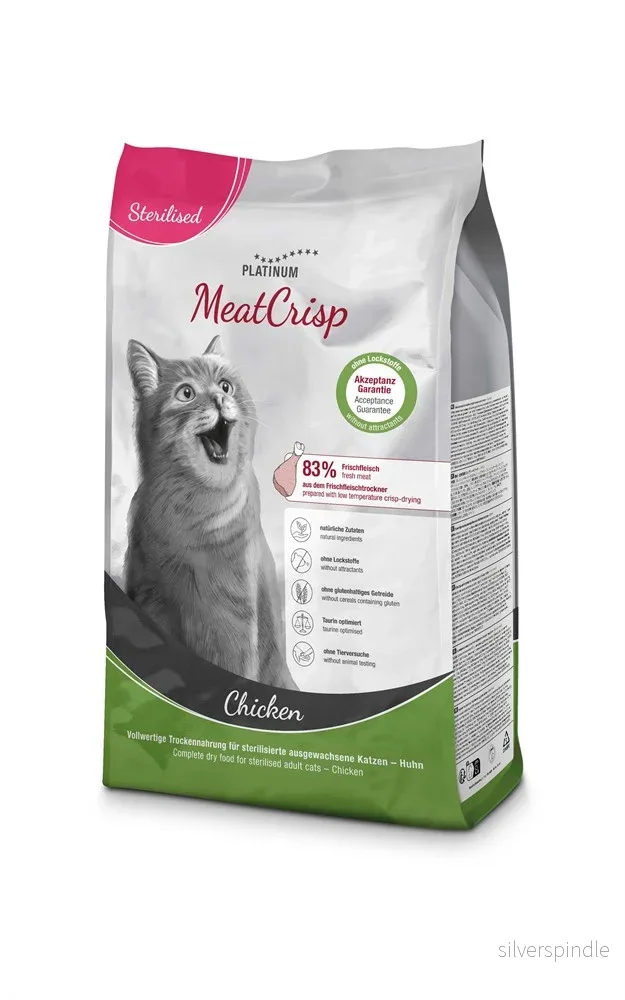Platinum Cat MeatCrisp Sterilised Chicken 1,5 kg Platinum Cat MeatCrisp Sterilised Chicken 1,5 kg