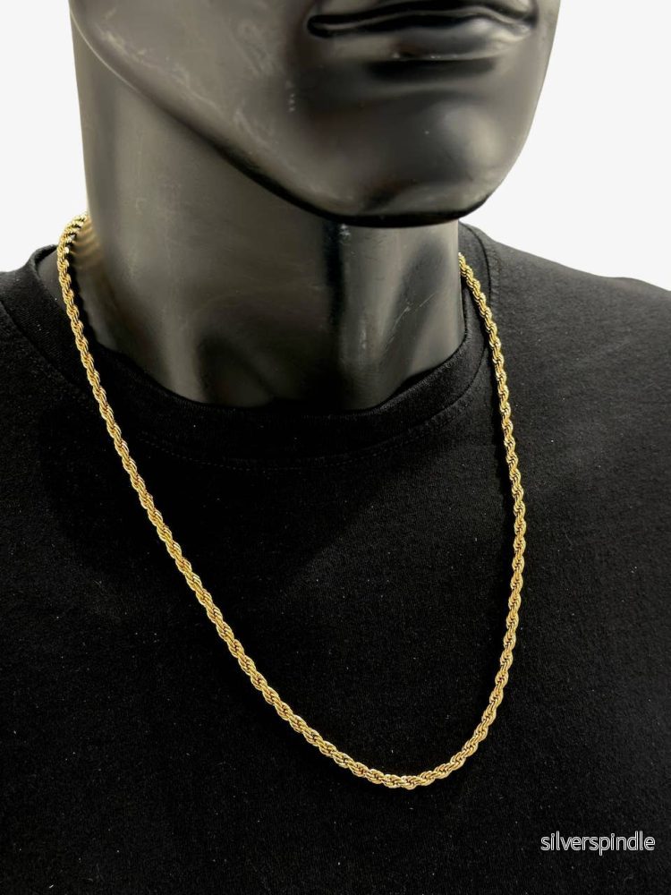 Borealis Rope Men's Necklace Gold - Bild 3