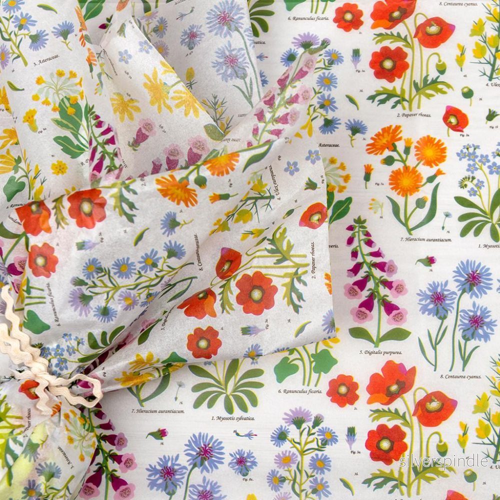 Silkespapper blommotiv | 10-ark | 50 x 70 cm