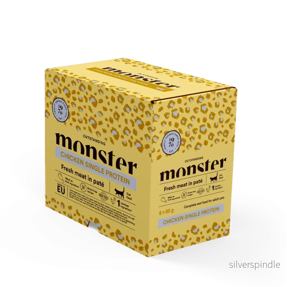 Monster Katt Pouches Adult Chicken 85 g (8-pack)