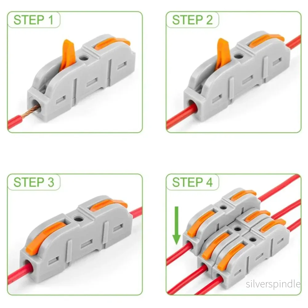 Quick connector snabbkoppling klamma vågrät kabelskarv Quick connector snabbkoppling klamma vågrät kabelskarv