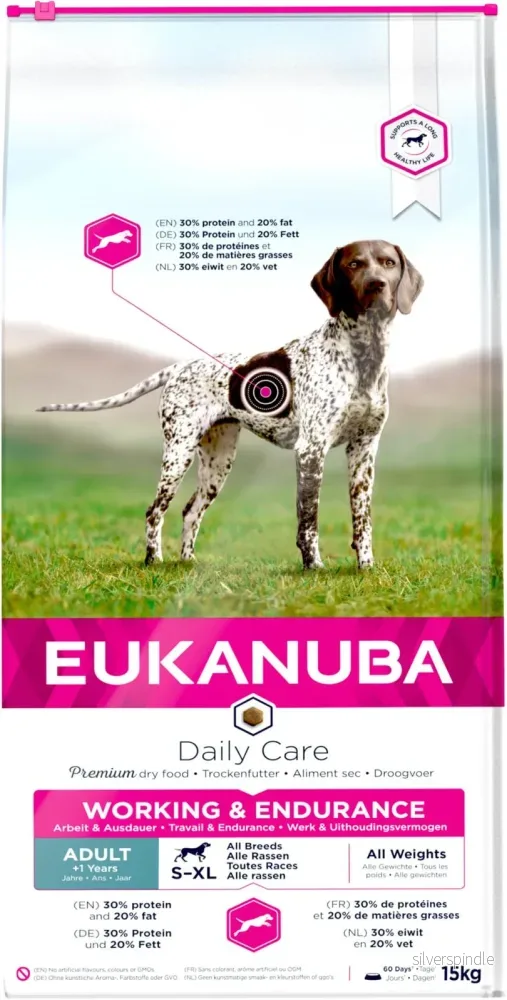 EUKANUBA DailyCare Adult, Working & Endurance 15kg