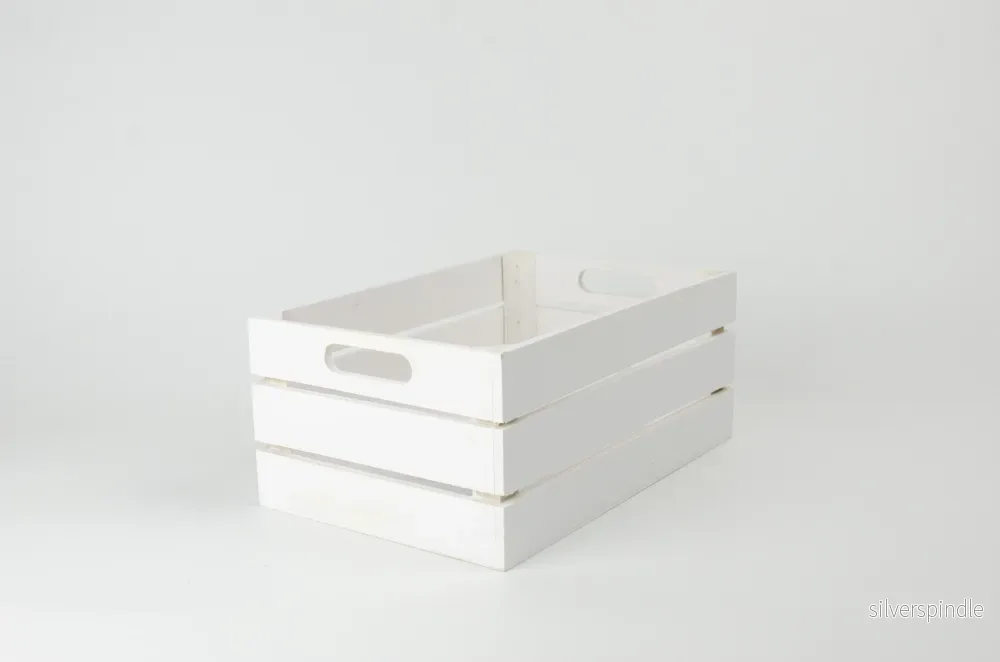 Presentlåda i trä | Rektangulär | 20 cm | Vit