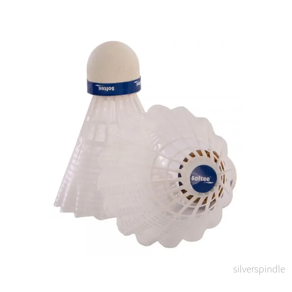 Softee 0.5 Badmintonbollar – vita, 6-pack - Bild 2