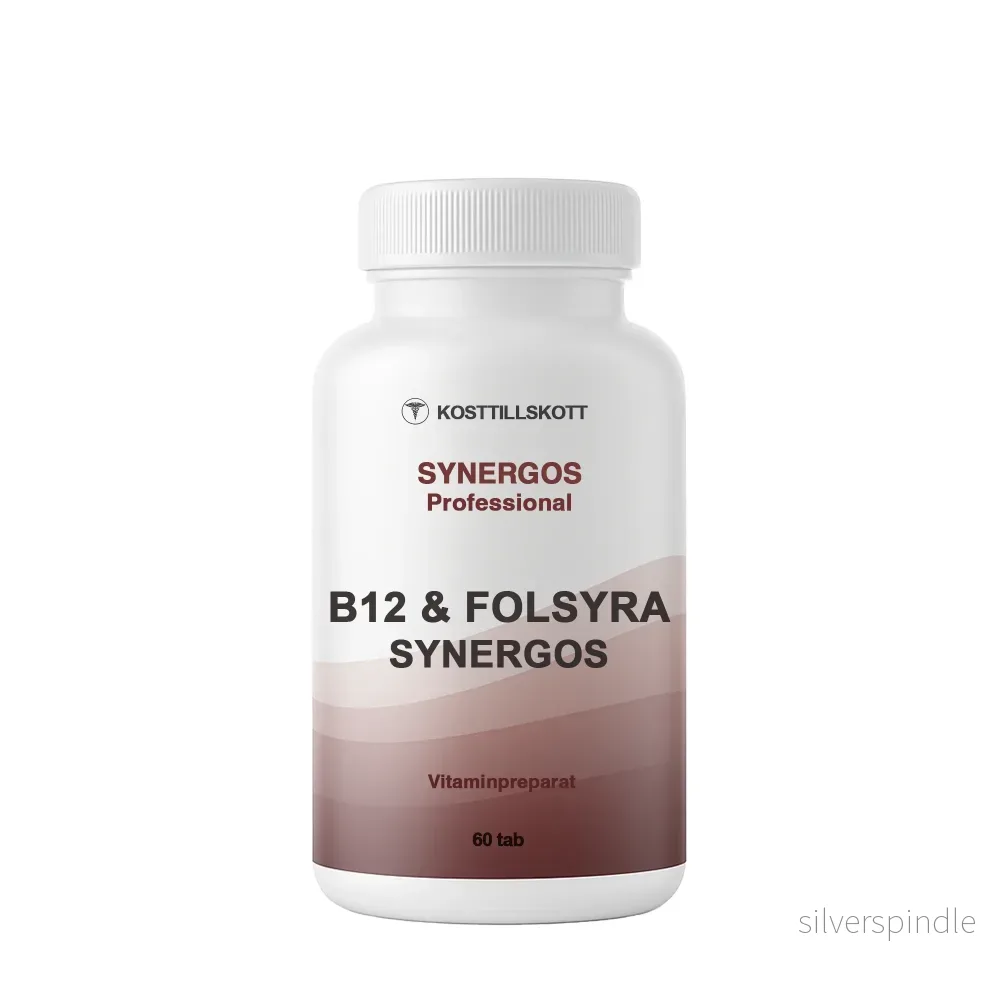 Vitamin B12 & Folsyra, Synergos, 60 tabletter Vitamin B12 & Folsyra, Synergos, 60 tabletter