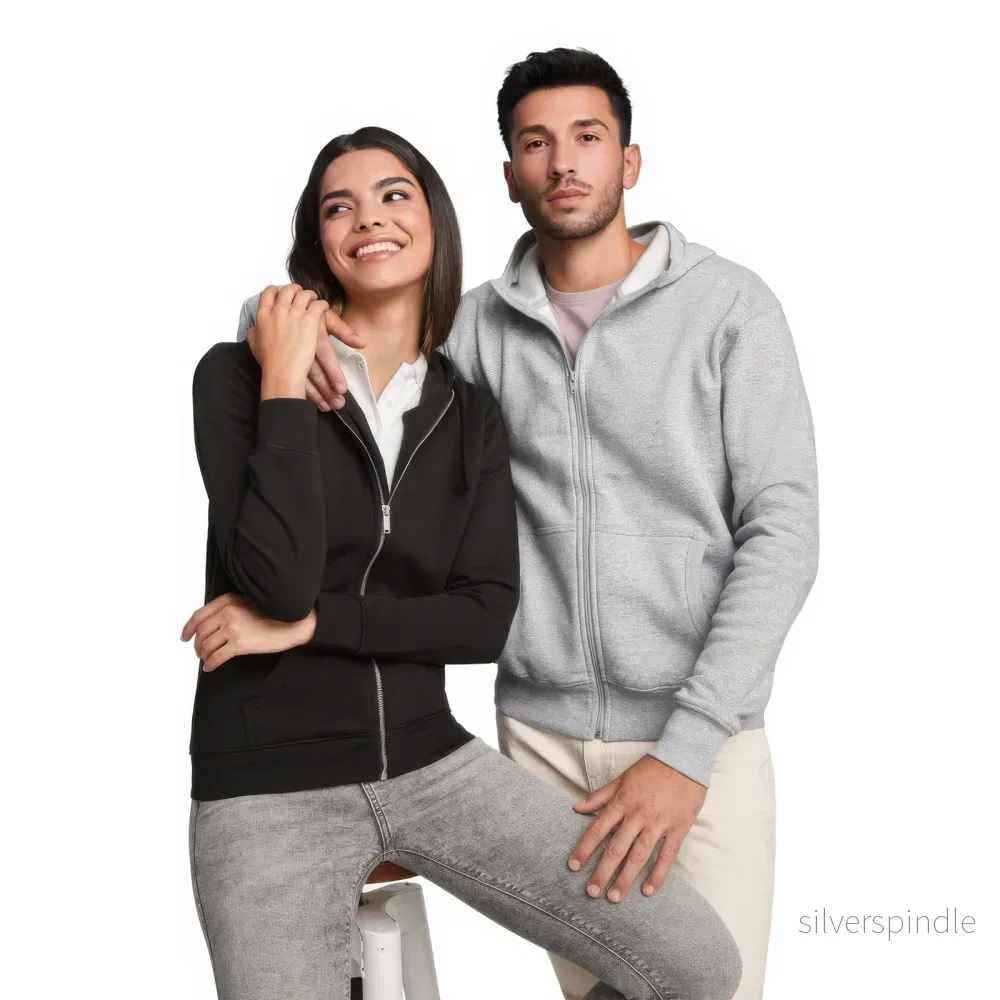 Montblanc unisex hoodie med hellång dragkedja
