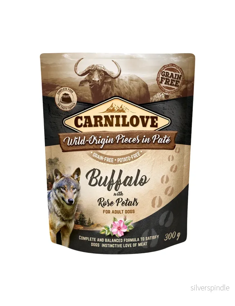Carnilove Dog Pouch Paté Buffalo with Rose Petals 300 g