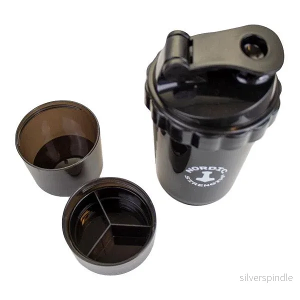 NS Shaker PRO - med extra portionsfack till protein och piller - Bild 3