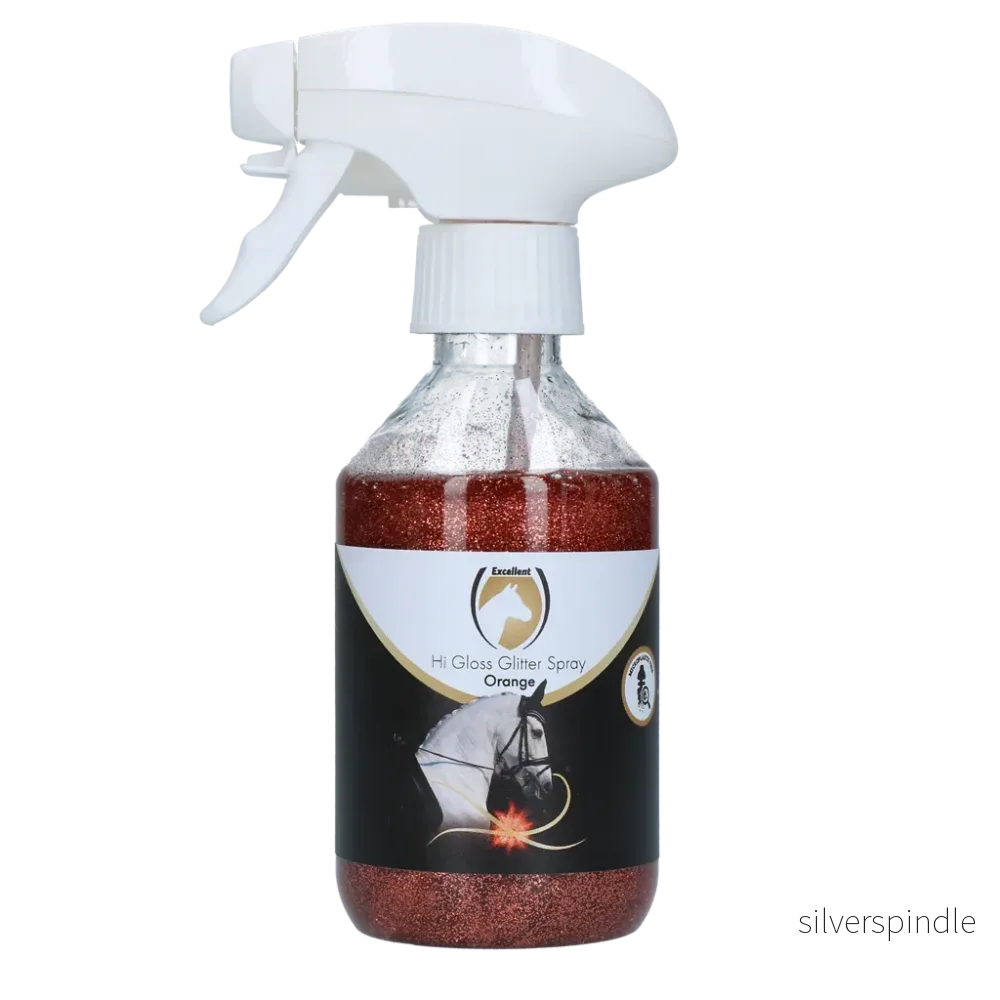 Excellent Horse Hi Gloss Glitter Spray Orange 250 ml