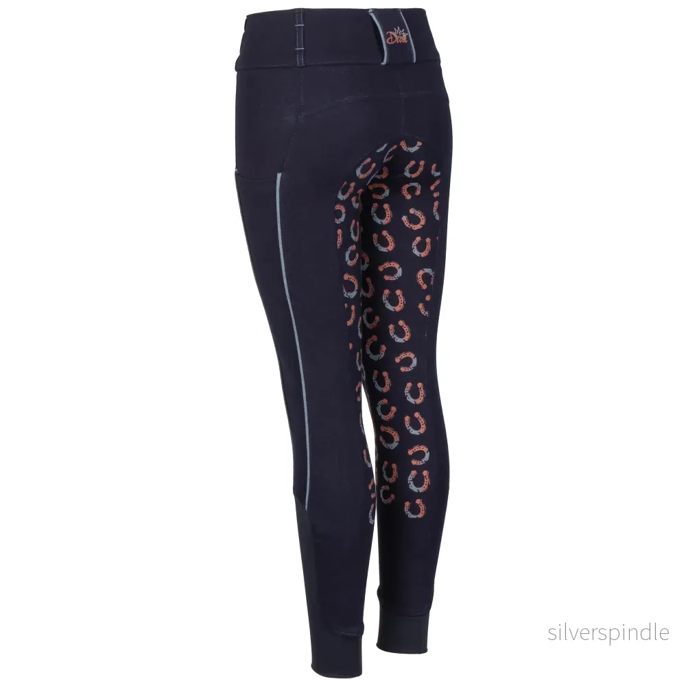 Ridbyxor Equitights Diva Mauvewood Denim Full Grip - Bild 2