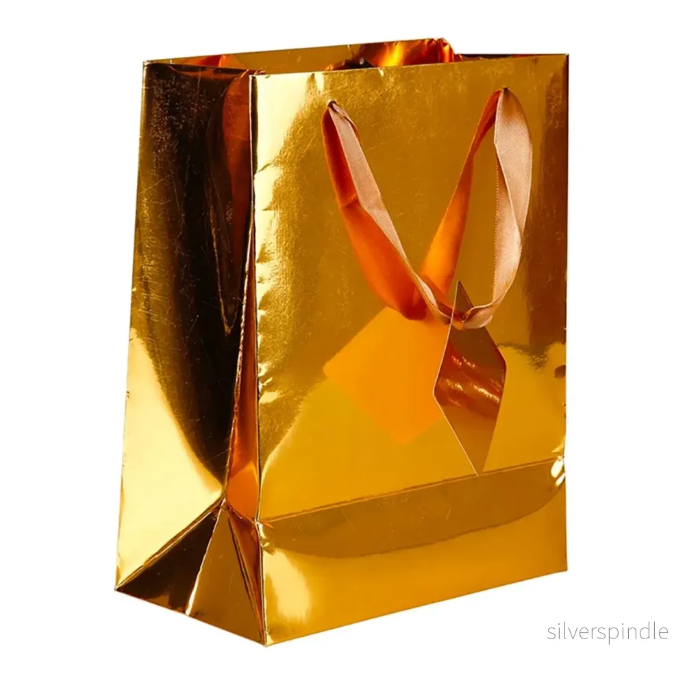 Presentpåse mellan – Folie guld Presentpåse mellan – Folie guld