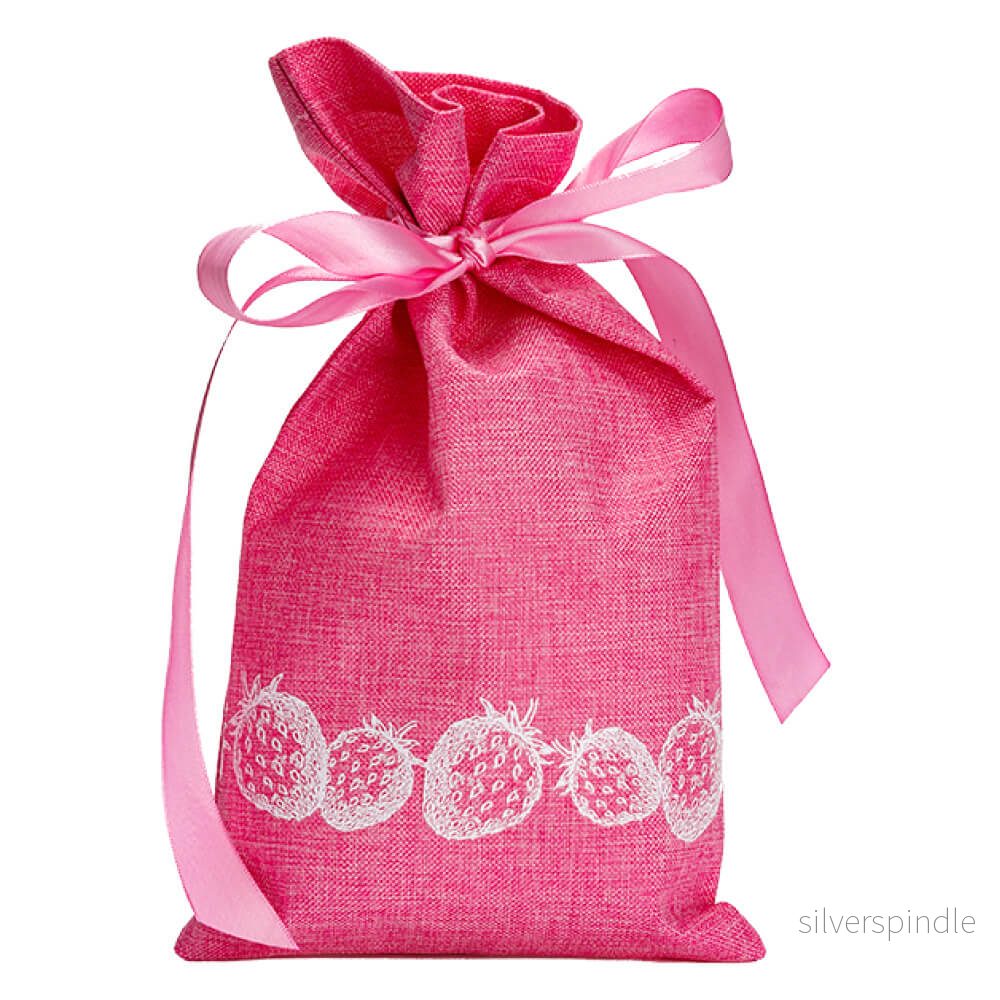 Presentpåse i tyg | Rosa | 17x30cm | Sommar motiv Presentpåse i tyg | Rosa | 17x30cm | Sommar motiv