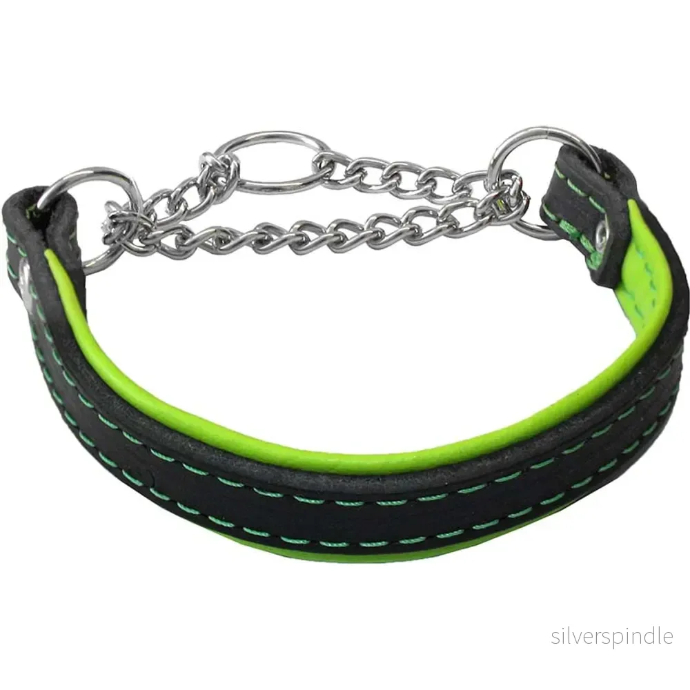 Alac Halvstryp Läder Svart/limegrön 1.8x50cm Alac Halvstryp Läder Svart/limegrön 1.8x50cm