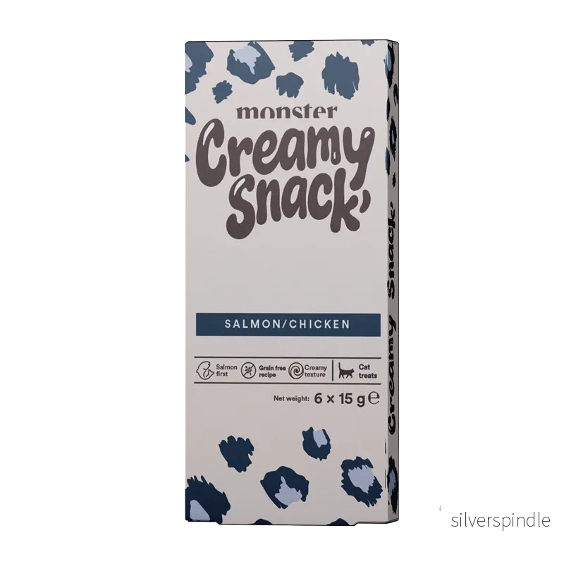 Monster Cat Creamy Snack Salmon/Chicken 6×15 g