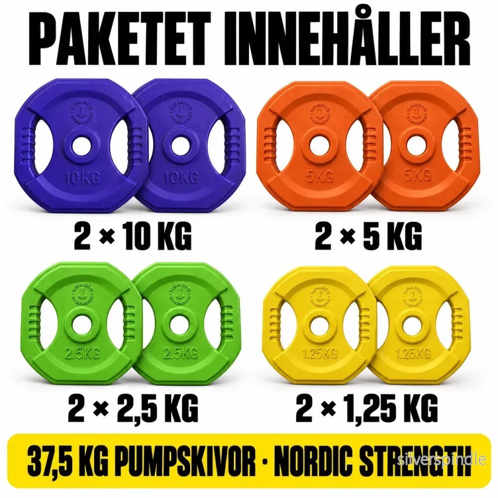 Färgat pumpskivset 37,5 kg | Nordic Strength - Bild 2