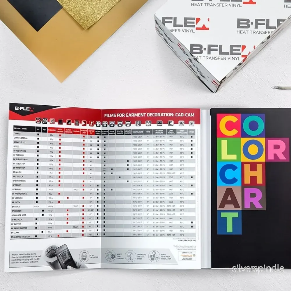 B-Flex färgguide och foliekarta för textiltransfer - Bild 3