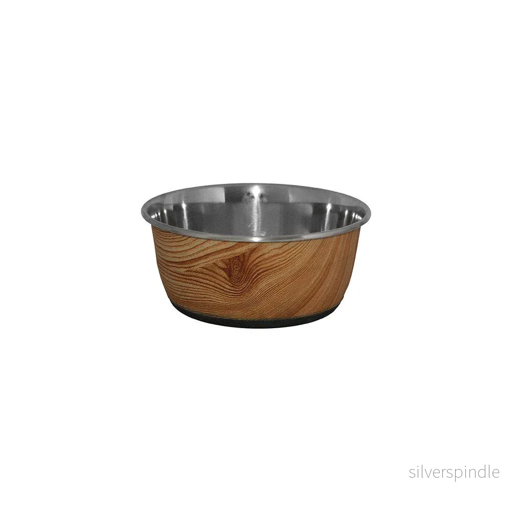 HUNDSKÅL ROSTFRI TRÄMÖNSTER EK 950ML