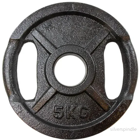 Viktskiva svart metall med grepp 5 kg - (50mm)