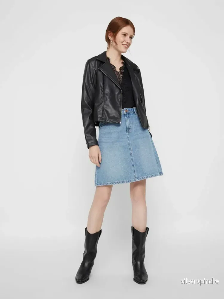 LOU HW DENIM SKIRT LOU HW DENIM SKIRT