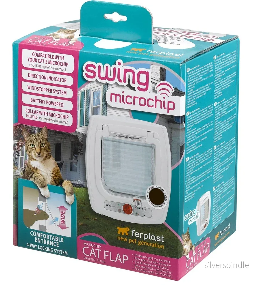 Ferplast Kattlucka Swing Microchip Vit Ferplast Kattlucka Swing Microchip Vit