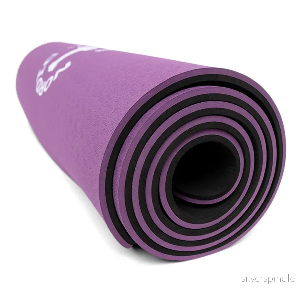 Yogamatta 10 mm (Svart / Lila + bärrem) - Nordic Strength - Bild 2