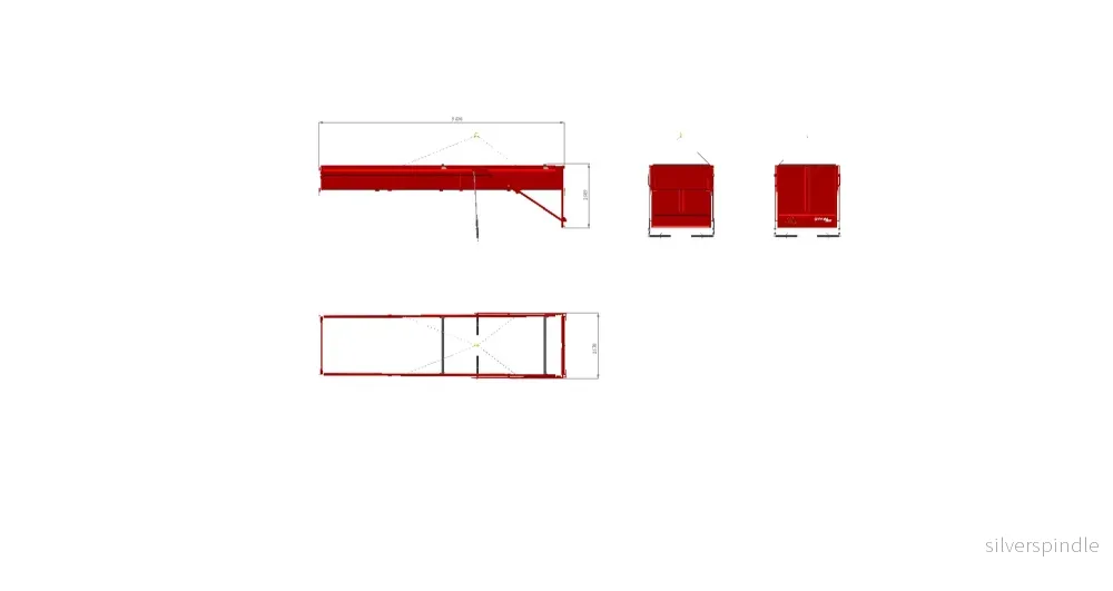 Kassett Fältflak MQ95 3axlad L9500 H1000 55kbm