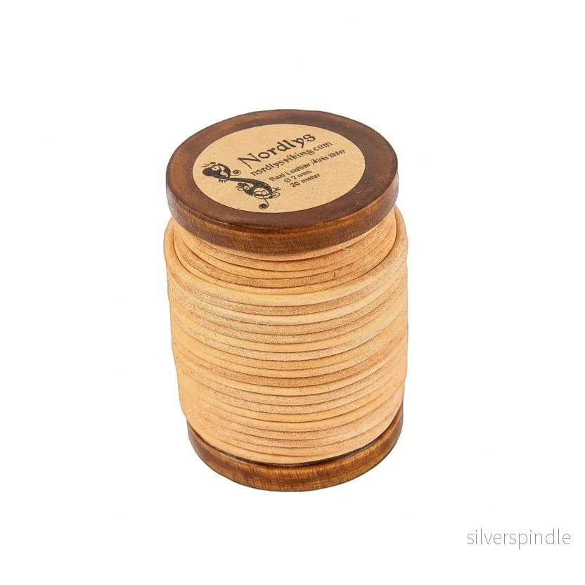 Läderband natur 2mm, 20m - Bild 2