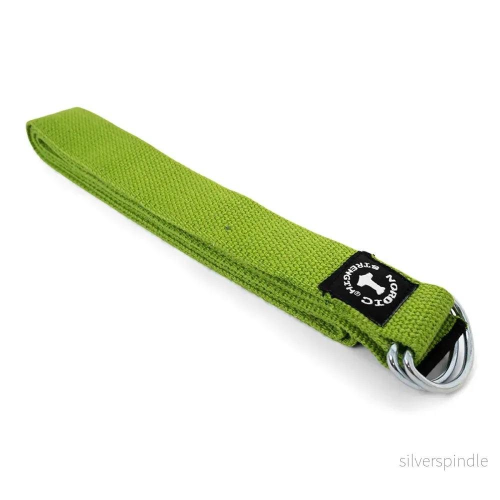 Yogabälte med metallspänne - Grön - Bild 3