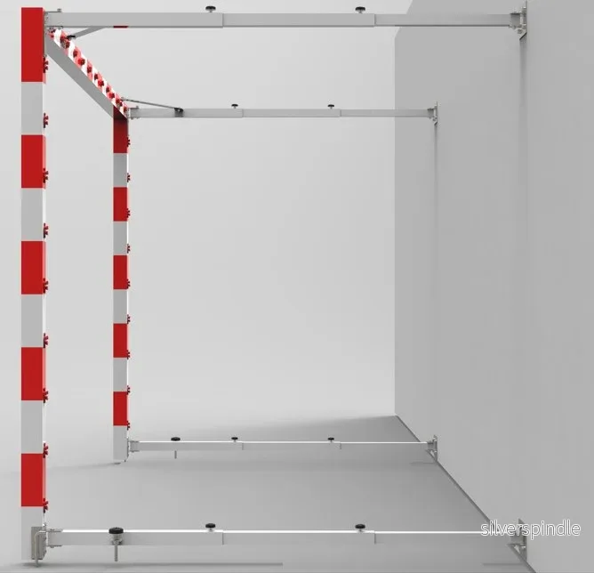 Handbollsmål Nordic 3 × 2 m – Väggmonterat och Svängbart - Bild 3